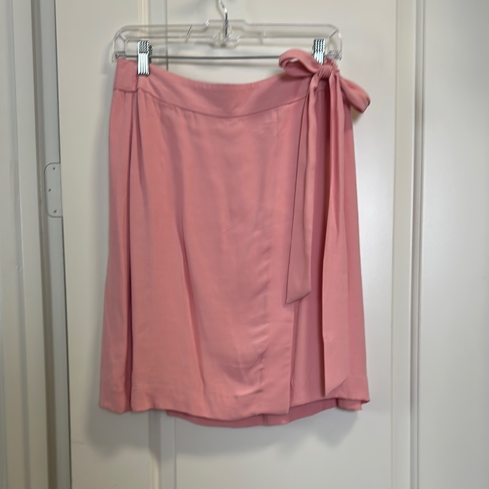 LOFT Blush A-Line Skirt with Bow